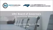 10/17/2024: UNC Board of Governors Meeting