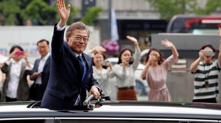 Video thumbnail: PBS NewsHour News Wrap: South Korean President Moon sworn in