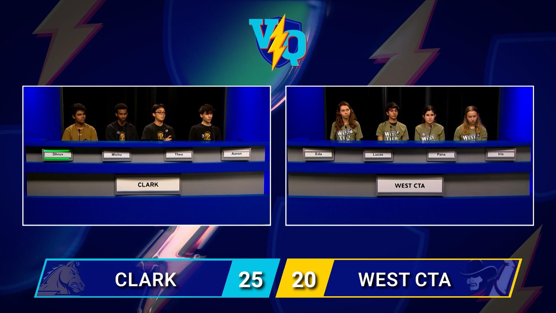 Varsity Quiz continues its season with Clark High School taking on West Career & Technical Academy.