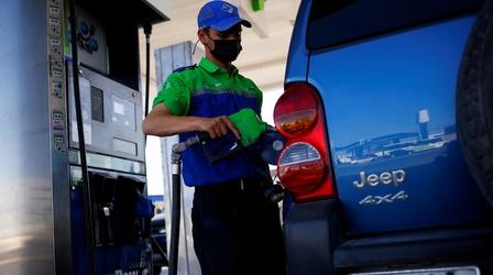 Video thumbnail: PBS NewsHour News Wrap: Nation's average gas price drops below $4