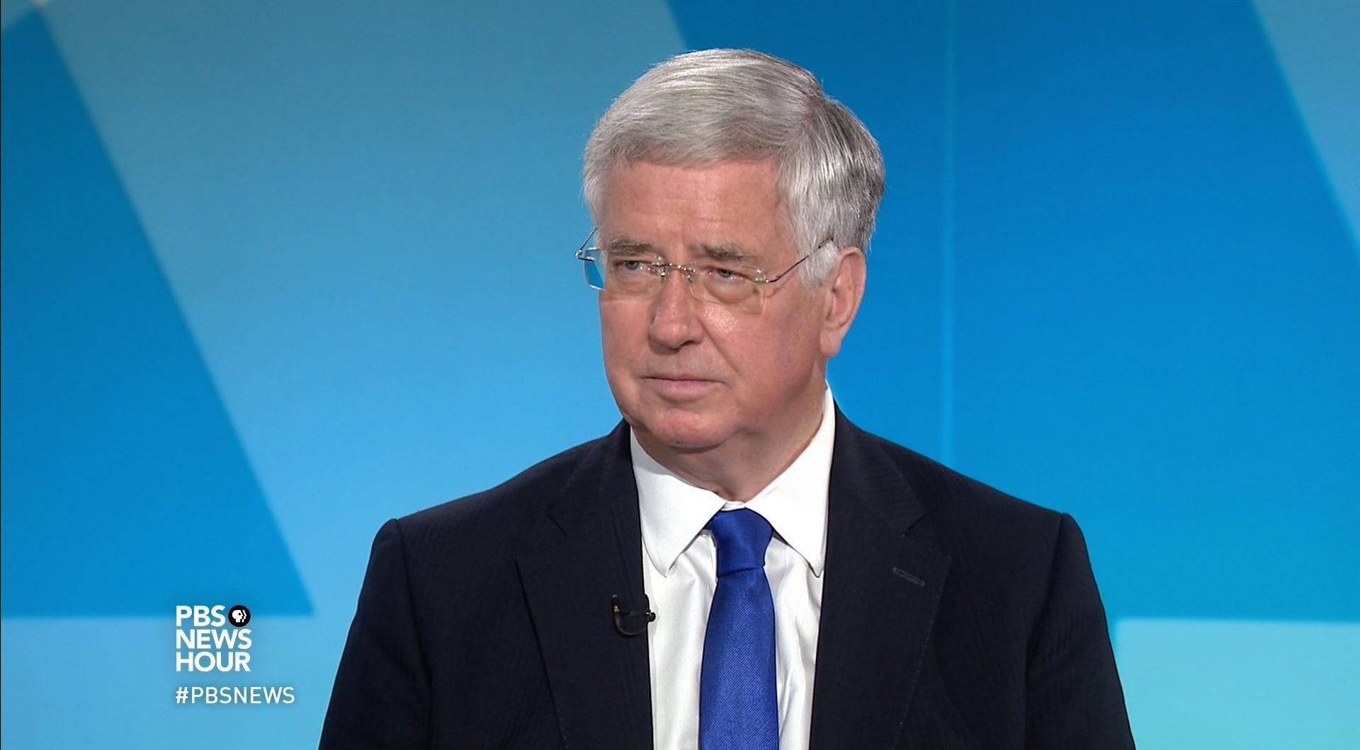 U.K. defense secretary talks Russia, Syria and North Korea