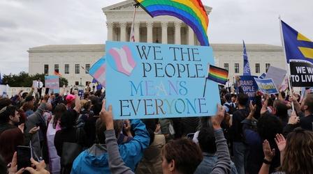 Video thumbnail: PBS NewsHour Supreme Court weighs protections for LGBTQ workers
