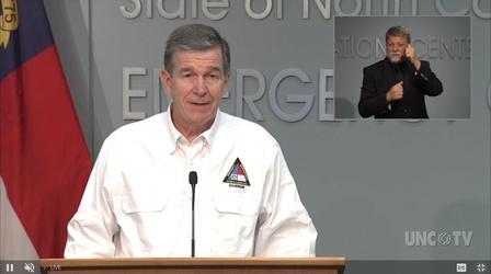Video thumbnail: NC Emergency Management and Weather 08/05/20 Governor Cooper Briefing (English)