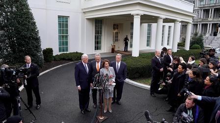 Video thumbnail: PBS NewsHour Trump's meeting with House Democrats is brief, contentious