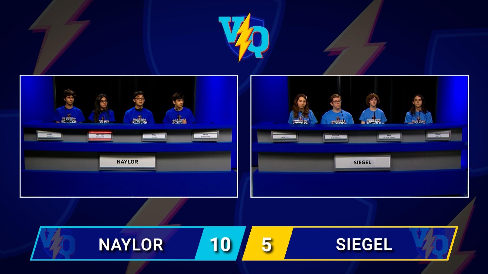 Varsity Quiz concludes its 2026 season with Team Naylor taking on Team Siegel in the All-Star Game.