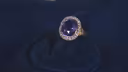Appraisal: Purple Sapphire Ring, ca. 1935