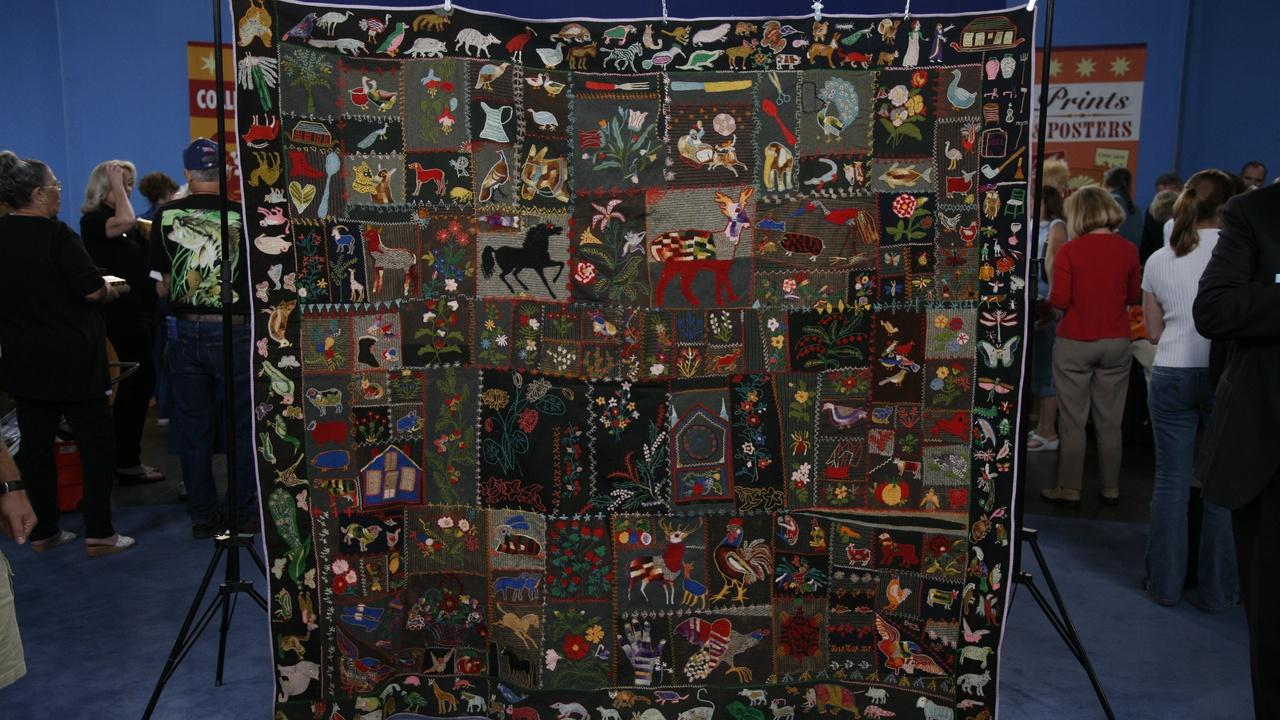 Antiques Roadshow | Appraisal: Embroidered Wool Animal Crazy Quilt, ca. 1900