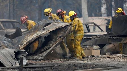 Video thumbnail: PBS NewsHour Fire recovery continues across California; new fire blazes