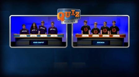 Video thumbnail: High School Quiz Show: Maine John Bapst vs. Brewer - Prelim