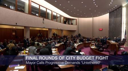 Video thumbnail: Chicago Tonight Mayor: Progressive Pushback to City Budget ‘Untethered’