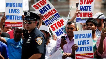 Video thumbnail: PBS NewsHour Post-election spike in hate crimes persists in 2017