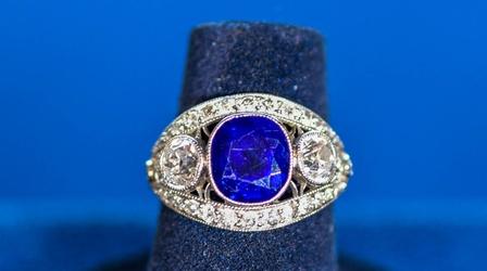 Appraisal: Edwardian Sapphire & Diamond Ring, ca. 1900