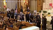 Funeral of firefighter Augusto Acabou, killed in Port Newark