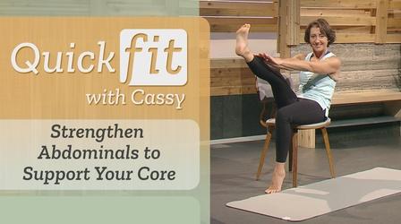 Video thumbnail: Quick Fit with Cassy Strengthen Abdominals to Support Your Core