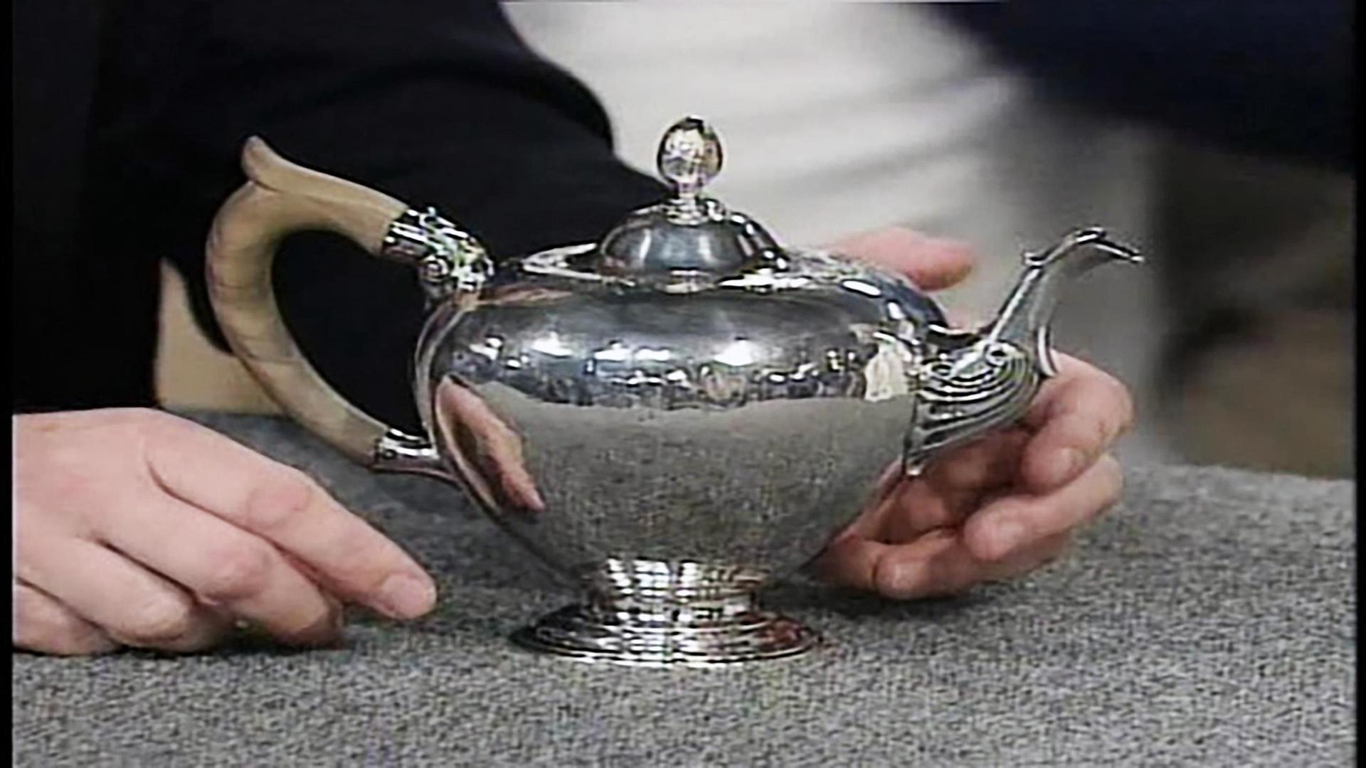 S22 E21 Appraisal Elias Pelletreau Silver Teapot, ca. 1750 Antiques