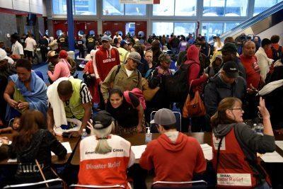 Houston convention center shelters surge of storm victims