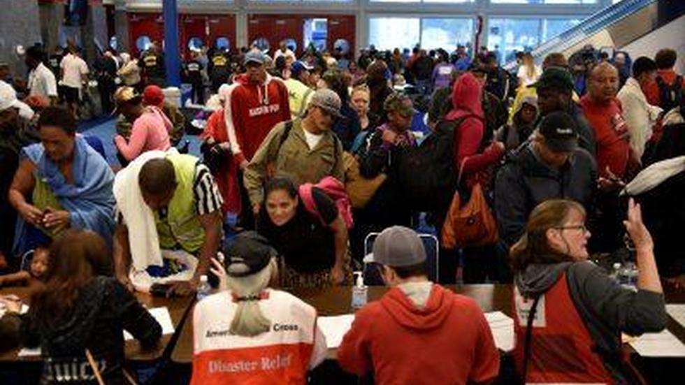 Houston convention center shelters surge of storm victims image