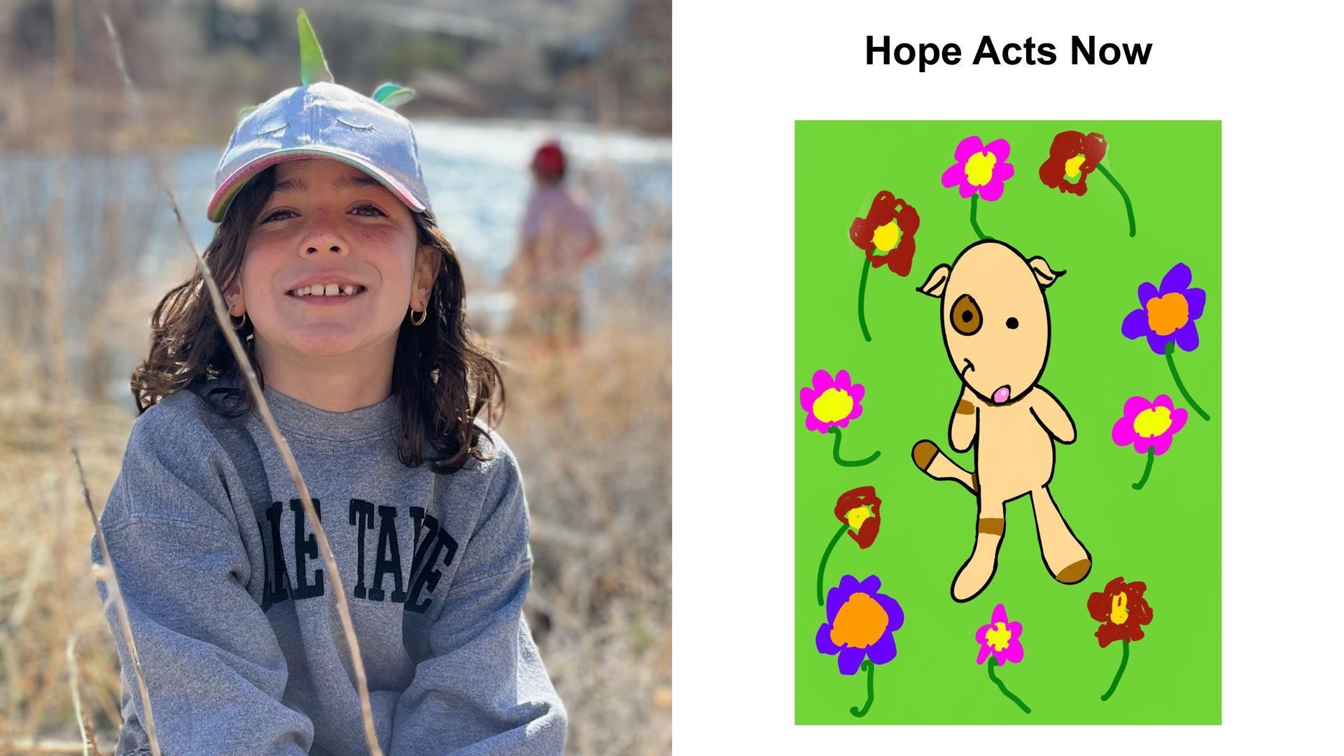 1st Place in the Third Grade level: “Hope Acts Now” by Violet, Mamie Towles Elementary School