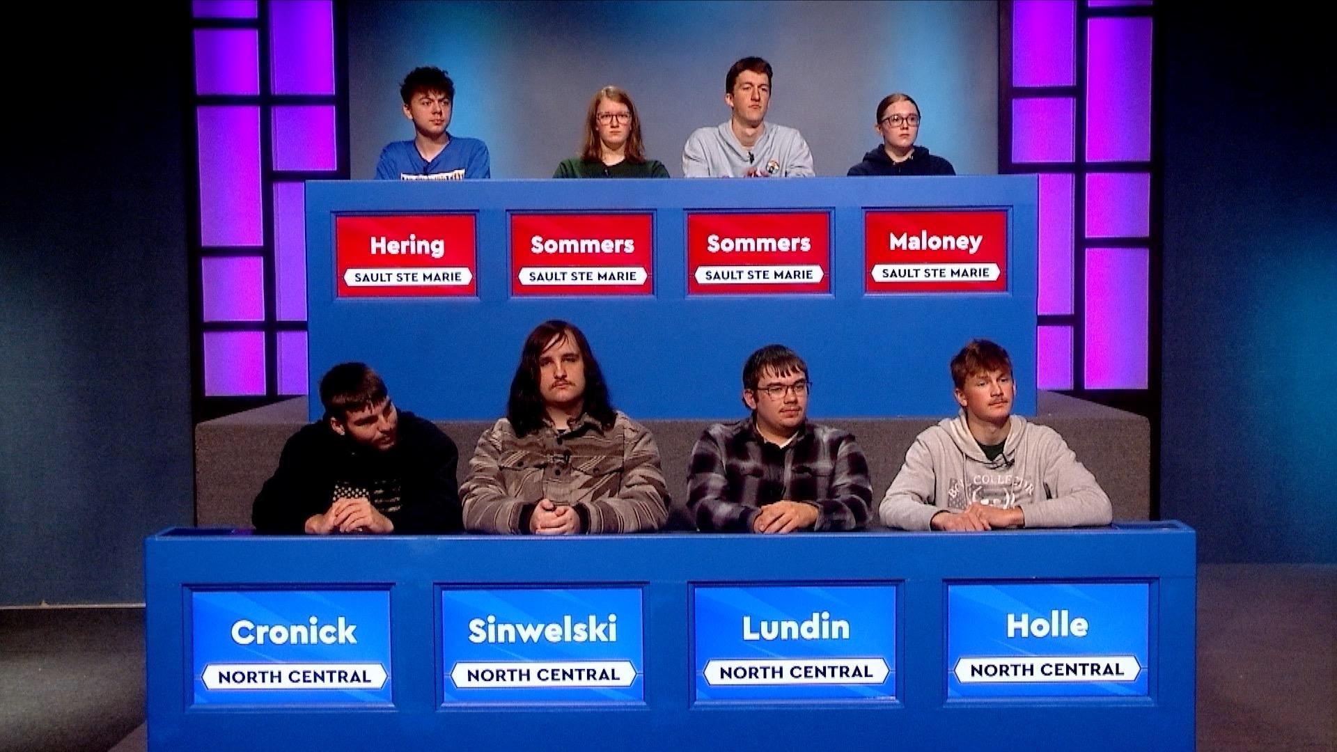 Sault Ste. Marie meets North Central in this initial round of WNMU-TV's quiz tournament.