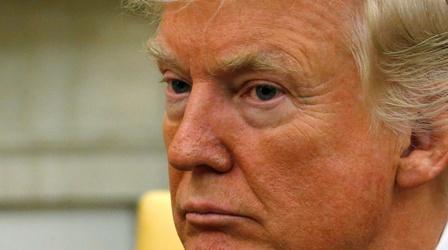 Video thumbnail: PBS NewsHour Dogged by controversies, Trump’s tactics get pushback
