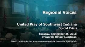 Video thumbnail: Evansville Rotary Club Regional Voices: United Way of SW Indiana, Opioid Crisis