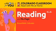 Reading with Ms. Page (ELD) – Lesson # 2