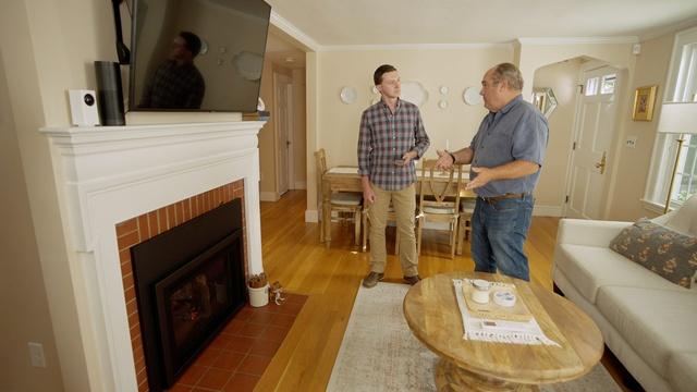 E12 | Gas Fireplace, Wainscoting | Ask This Old House