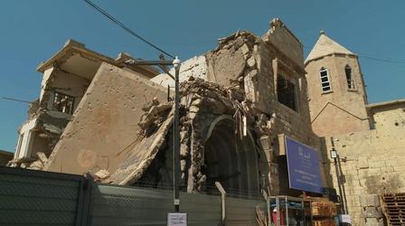 Video thumbnail: PBS NewsHour Leftover mines, dead bodies haunt Mosul years after ISIS war