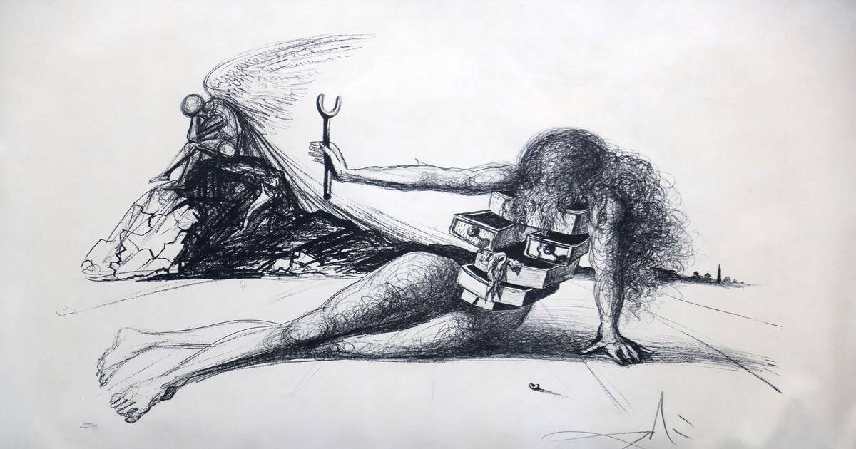 Appraisal 1965 Salvador Dali Drawers Of Memory Lithograph