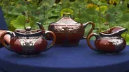 Appraisal: Lenox Tea Service with Silver Overlay