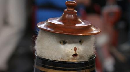 Video thumbnail: Antiques Roadshow Appraisal: Ives Mechanical Cat in Milk Can Toy, ca. 1893