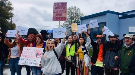 Video thumbnail: KQED NEWSROOM California Politics and Analysis, National Student Walkout