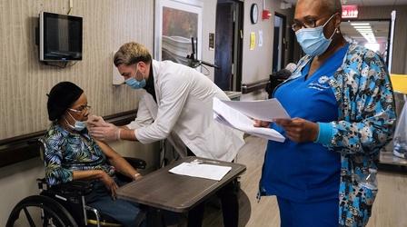 Video thumbnail: PBS NewsHour Vaccination, like tests, is a state-led effort in the U.S.