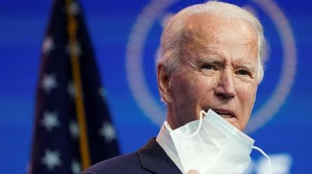 Video thumbnail: PBS NewsHour Despite Trump, Biden plans for pandemic, economic recovery