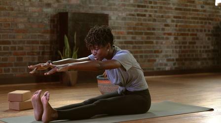 Video thumbnail: Camp TV Yoga with Miss B: Toe Touches
