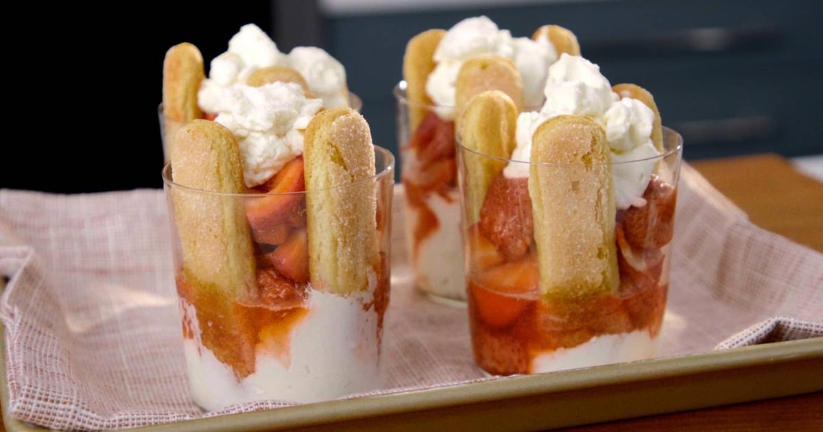 The Key Ingredient Roasted Strawberry Tiramisu Trifles Kitchen