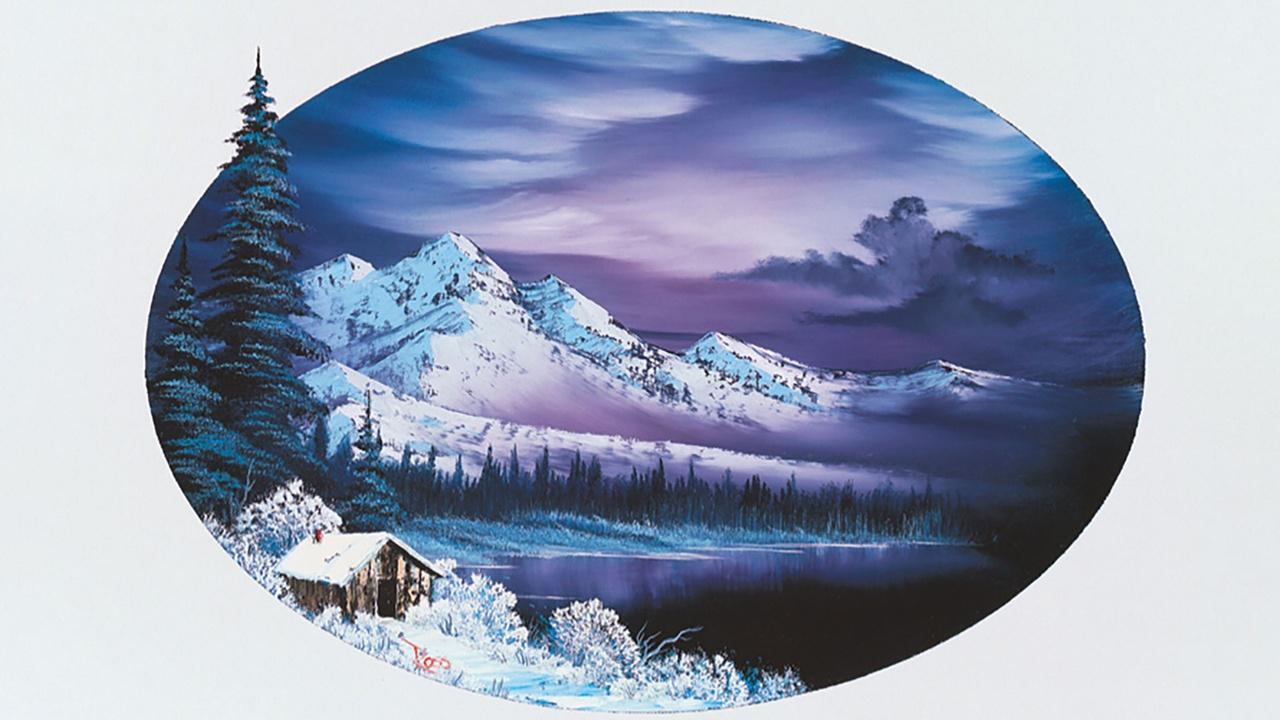 The Best of the Joy of Painting with Bob Ross | Hidden Winter Moon Oval