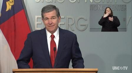 Video thumbnail: NC Emergency Management and Weather 12/01/20: Governor Cooper Briefing (English)