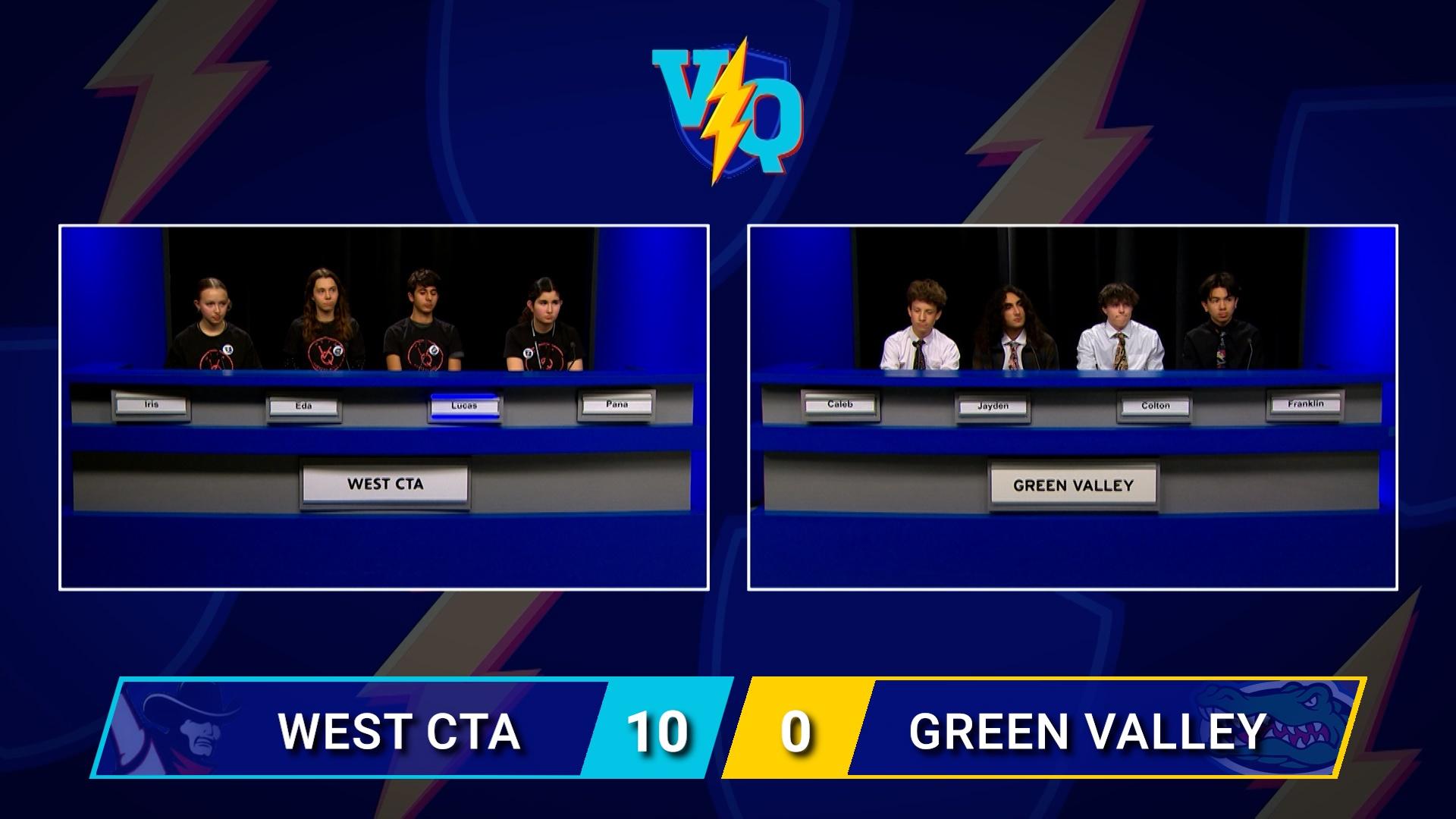 Varsity Quiz continues its season with West Career & Technical Academy and Green Valley High School.