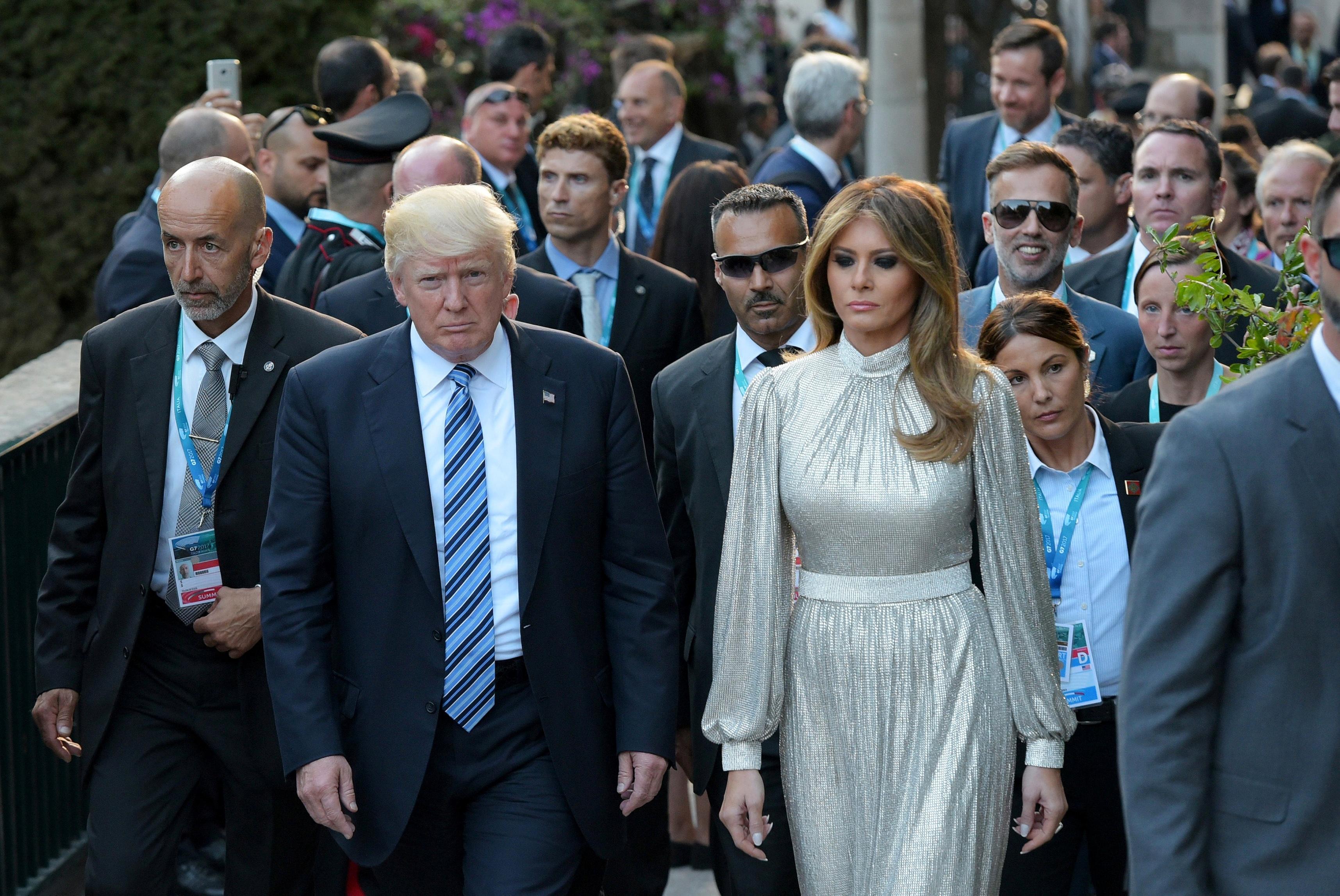 World leaders try to bend Trump's ear on first trip abroad
