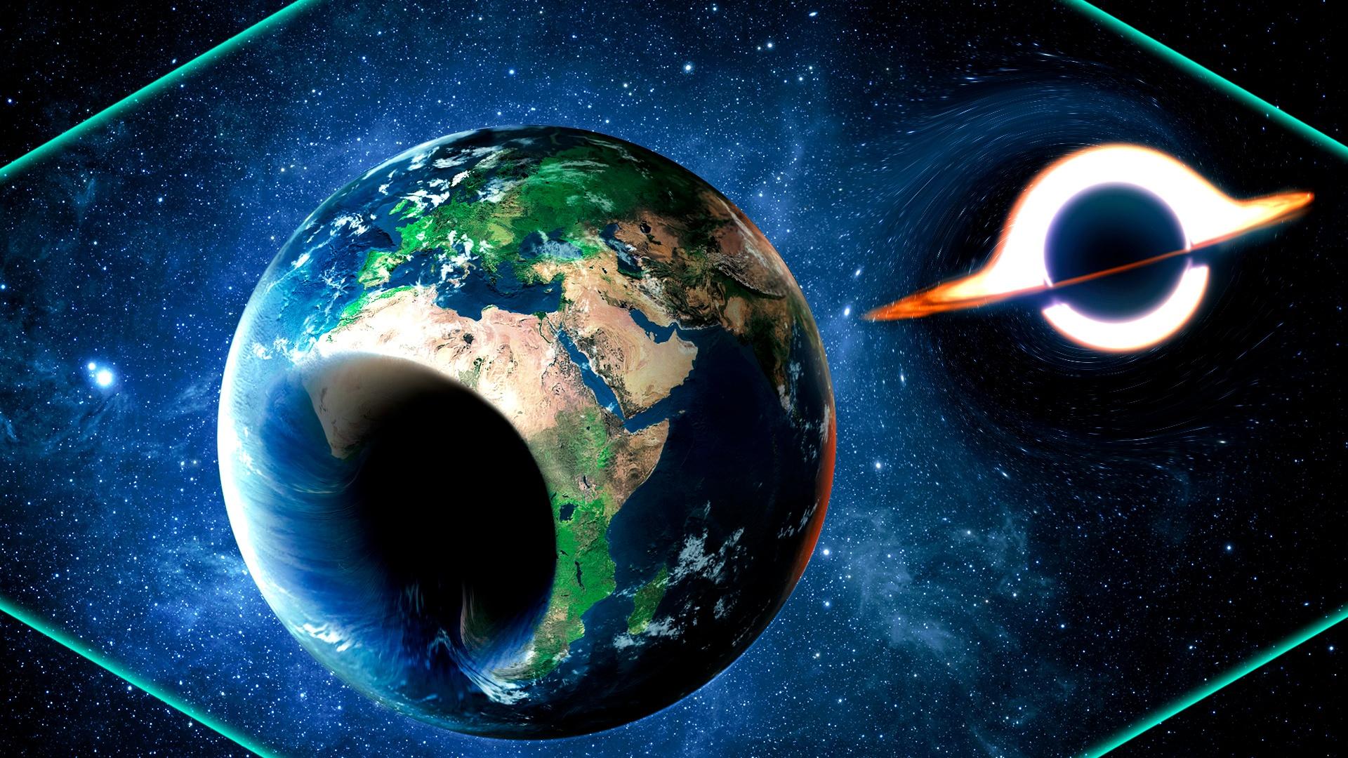 black hole destroying earth