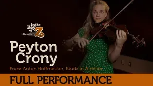 Franz Anton Hoffmeister, Etude in A minor | Peyton Crony