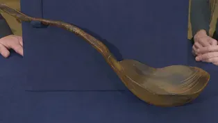 Appraisal: Carved Rocky Mountain Ram Horn Ladle, ca. 1850