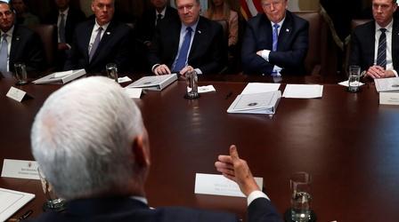 Video thumbnail: PBS NewsHour Trump seems to deny ongoing threat of Russian when asked