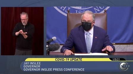 Video thumbnail: Northwest Now Digital First Inslee New COVID Reopening Phase Announcement 1/5