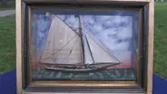 Appraisal: America's Cup Puritan Ship Shadow Box, ca. 1885