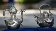Appraisal: Japanese Silver Coffee Pot & Teapot, ca. 1900