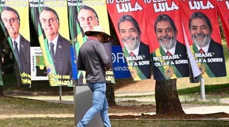 Video thumbnail: PBS NewsHour Brazilians prepare to vote in divisive presidential election