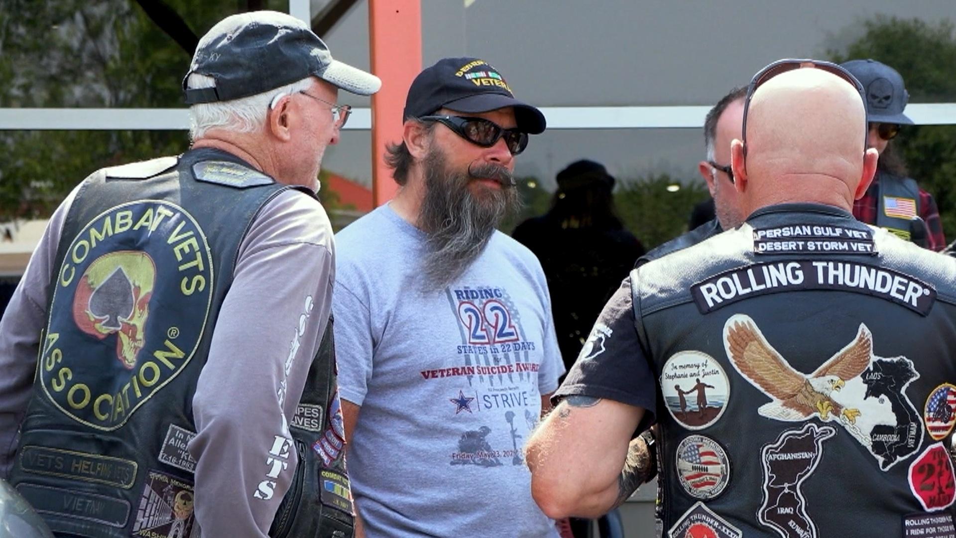 Bikers On Mission To End Veteran Suicide