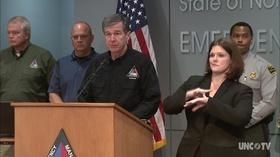 Video thumbnail: NC Emergency Management and Weather NC Gov. Cooper: Hurricane "Florence": 12Noon-9/21